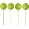Piques cocktail macaron vert anis les 4
