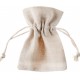Sachet à dragées coton naturel 10 cm les 6