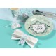 Assiette carton vintage with love menthe 22.5 cm les 10