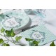 Serviette de table vintage with love menthe papier les 20