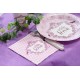 Serviette de table vintage with love rose papier les 20