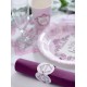 Rond de serviette vintage with love rose les 6