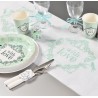 Chemin de table vintage with love menthe 5 M