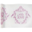 Chemin de table vintage with love rose 5 M