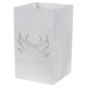 Photophores colombes papier blanc 10 cm les 6