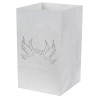 Photophores colombes papier blanc 10 cm les 6
