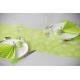 Chemin de table à pois blancs intissé 5 M
