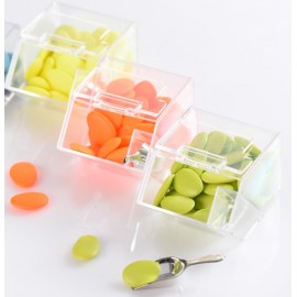 Boîte à dragées distributeur à bonbons plexi transparent les 20