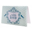 Cartes invitation vintage with love menthe les 6