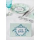 Carte invitation vintage with love menthe les 6