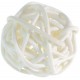 Boule rotin blanc 3 cm les 12 déco festive