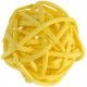 Boule rotin jaune 3 cm les 12 déco festive