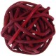 Boule rotin bordeaux 3 cm les 12 déco festive