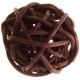 Boule rotin chocolat 3 cm les 12 déco festive