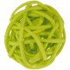 Boule rotin vert anis 3 cm les 12 déco festive