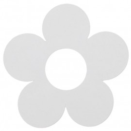 Marque place fleur blanche carton 7 cm les 10