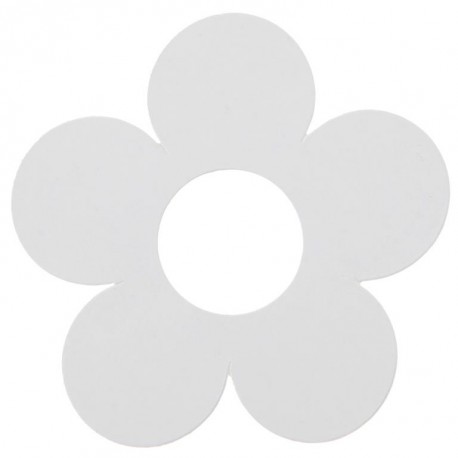 Marque place fleur blanche carton 7 cm les 10