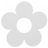 Marque place fleur blanche carton 7 cm les 10