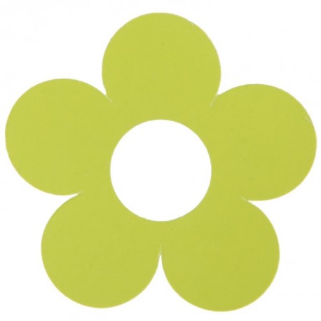 Marque place fleur vert anis carton 7 cm les 10