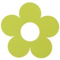 Marque place fleur vert anis carton 7 cm les 10