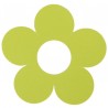 Marque place fleur vert anis carton 7 cm les 10