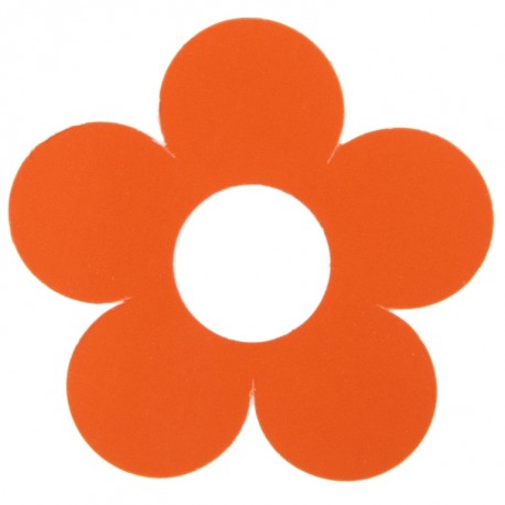 Marque place fleur orange carton 7 cm les 10