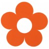 Marque place fleur orange carton 7 cm les 10