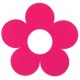 Marque place fleur fuchsia carton 7 cm les 10