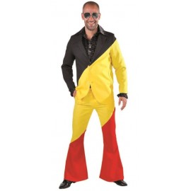 Déguisement costume noir jaune rouge homme luxe