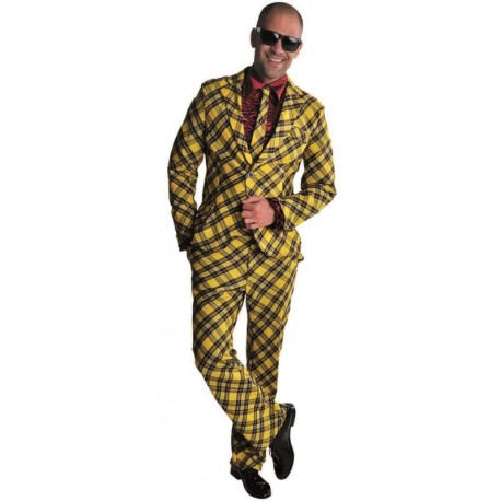 Déguisement costume écossais jaune et noir homme luxe