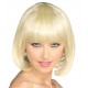 Perruque blonde courte femme luxe