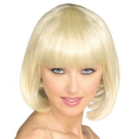 Perruque blonde courte femme luxe
