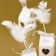 Pique plumes blanches 8 x 14 cm les 12