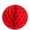 Boules papier alvéolé rouge 30 cm les 2