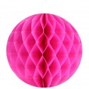 Boules papier alvéolé fuchsia 30 cm les 2