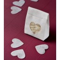 Confettis coeur en tissu non tissé 4 cm les 100 - coloris au choix