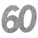 Confettis anniversaire 60 ans argent pailleté les 6