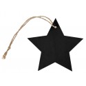 Etiquettes étoile ardoise en bois avec cordon les 4