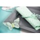 Papillon dentelle menthe sur pince les 4