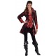 Déguisement manteau brocart rouge femme luxe