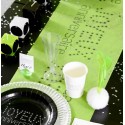 Chemin de table Joyeux Anniversaire Vert anis intissé 5 M