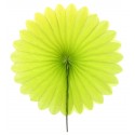 Eventail en papier vert anis 40 cm