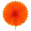 Eventail en papier orange 40 cm