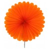 Eventail en papier orange 40 cm