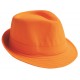 Chapeau Fedora orange adulte