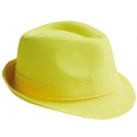 Chapeau Fedora jaune adulte