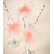 Plumes corail 7 cm les 20