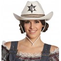 Chapeau cowboy blanc adulte