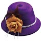 Chapeau charleston années 20-30 femme violet