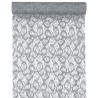 Chemin de table dentelle métallique argent 5 M